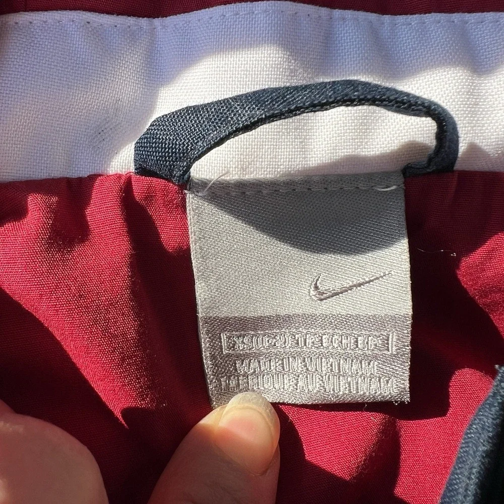 Vintage Nike Sailing Hooded Jacket Navy Windbreaker Coat Outdoor XS Hooks Zipper
